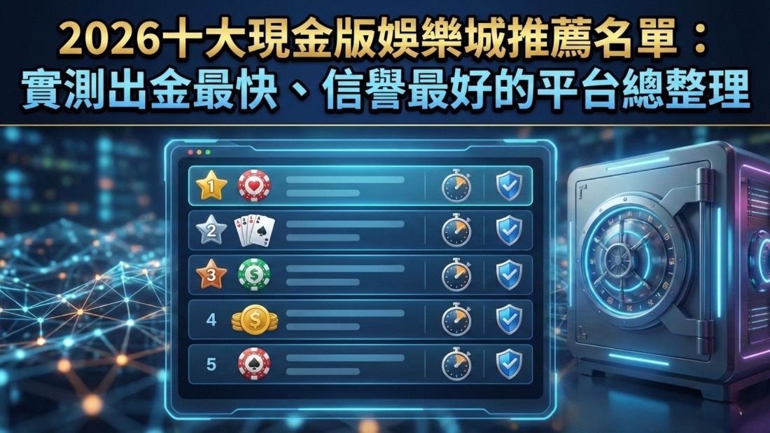 2026十大現金版娛樂城推薦名單：實測出金最快、信譽最好的平台總整理